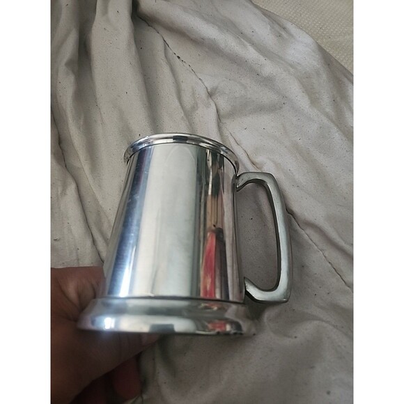 Vintage Sheffield English Pewter Tankard Mug Engraved MARK Made in England - Picture 2 of 7